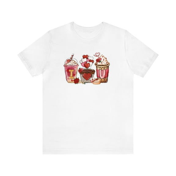Valentine's Day Love You Latte: Coffee Graphic T-Shirt for Coffee Lovers