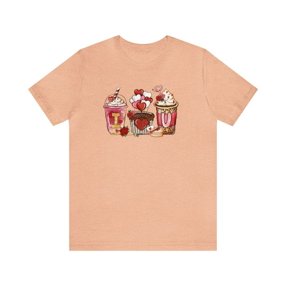 Valentine's Day Love You Latte: Coffee Graphic T-Shirt for Coffee Lovers