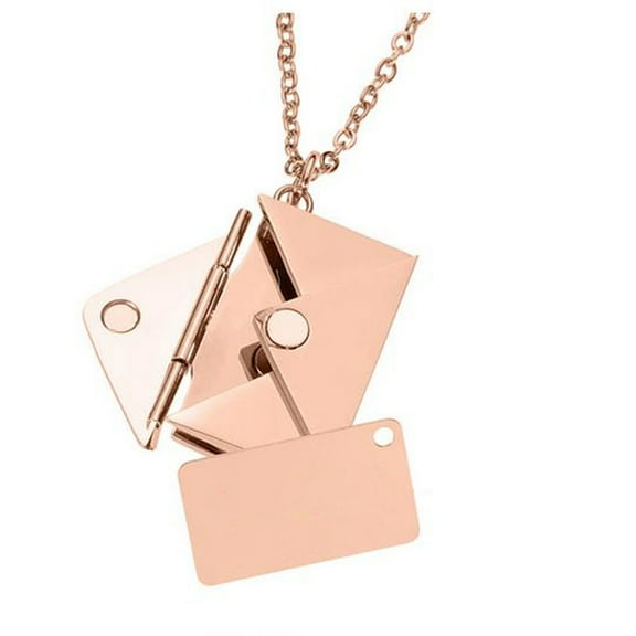 Love Secret Message Photos Locket Pendant Necklace Stainless Steel Clavicle Jewelry Gift for Women Girlfriend Wife
