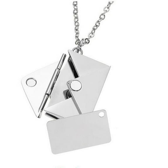 Love Secret Message Photos Locket Pendant Necklace Stainless Steel Clavicle Jewelry Gift for Women Girlfriend Wife