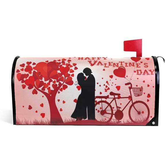 Valentine''s Day Magnetic Mailbox Cover Oversized for Garden Yard Outdoor Decorations-25.5" x20.8