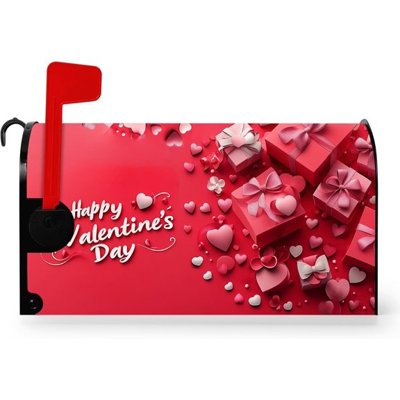 Valentine''s Day Mailbox Covers Magnetic Letter Post Box Cover Wrap Garden Yard Home Decor Outdoor Yard Farmhouse Home Mailbox Cover Magnetic Standard 21L X 18W (Valentine''s Day 88)