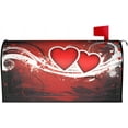 thumbnail image 1 of Valentine''s Day Mailbox Covers Red Hearts Mailbox Covers Magnetic Standard Size 18" X 21" Valentine Mother''s Day Mailbox Wraps Post Letter Box Cover Decor for Outside Garden Yard Farmhouse Home, 1 of 6