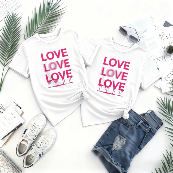 Valentine’s Day Matching Couple T-Shirts Women and Men's Aesthetic Graphic Tees Cute Retro, Funny & Minimalist Love Prints Romantic Gift for Boyfriend, Girlfriend & Anniversary