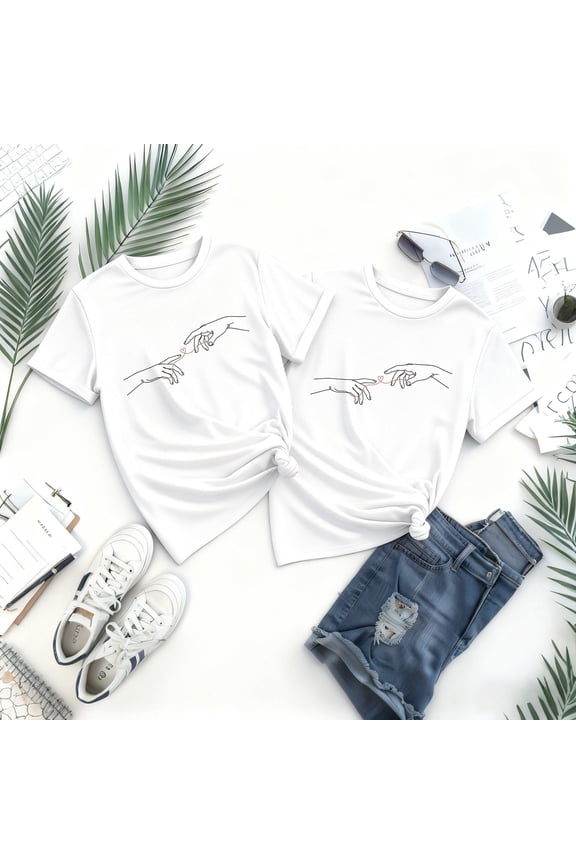 Valentine’s Day Matching Couple T-Shirts Women and Men's Aesthetic Graphic Tees Cute Retro, Funny & Minimalist Love Prints Romantic Gift for Boyfriend, Girlfriend & Anniversary
