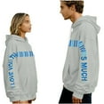 thumbnail image 1 of Valentine's Day Matching Hoodies for Couples I Love You This Much Sweatshirt Long Sleeve Pullover Tops Cute Oversized Sweatshirt for Him Her, 1 of 8