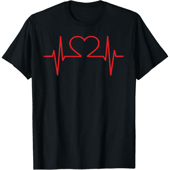 Valentine’s Day Men’s Shirt Heart Graphic Romantic T-Shirt Gift for Boyfriend