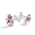 thumbnail image 1 of Valentine's Day Men's Stainless Steel Cufflink Set for Formal Attire, Shirt Clip Included - Ideal for Weddings and Business Meetings, 1 of 6
