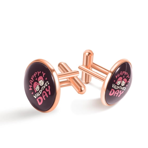 Valentine's Day Men's Stainless Steel Cufflinks for Formal Attire, Wedding, Business - Premium Men Cufflinks