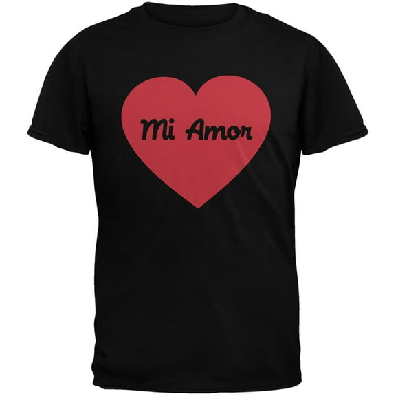 Valentine's Day - Mi Amor Black Adult T-Shirt - 2X-Large