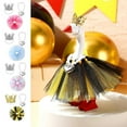 thumbnail image 1 of Valentine's Day Mini Goose Costume for 7 Inch Desktop Figurines – Princess Outfit with Rhinestone CrownTutu Dress and Heart Necklace Funny Magnetic Keychain Accessory or Office Decor, 1 of 5