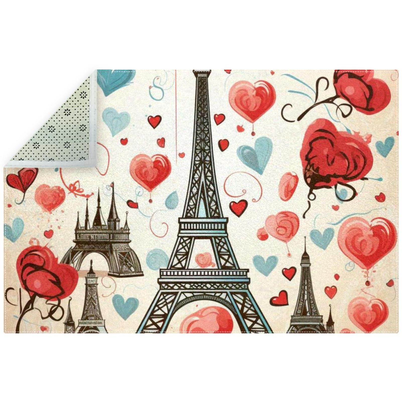 Valentine's Day Modern Geometric Area Rug Soft Polyester Floor Mat