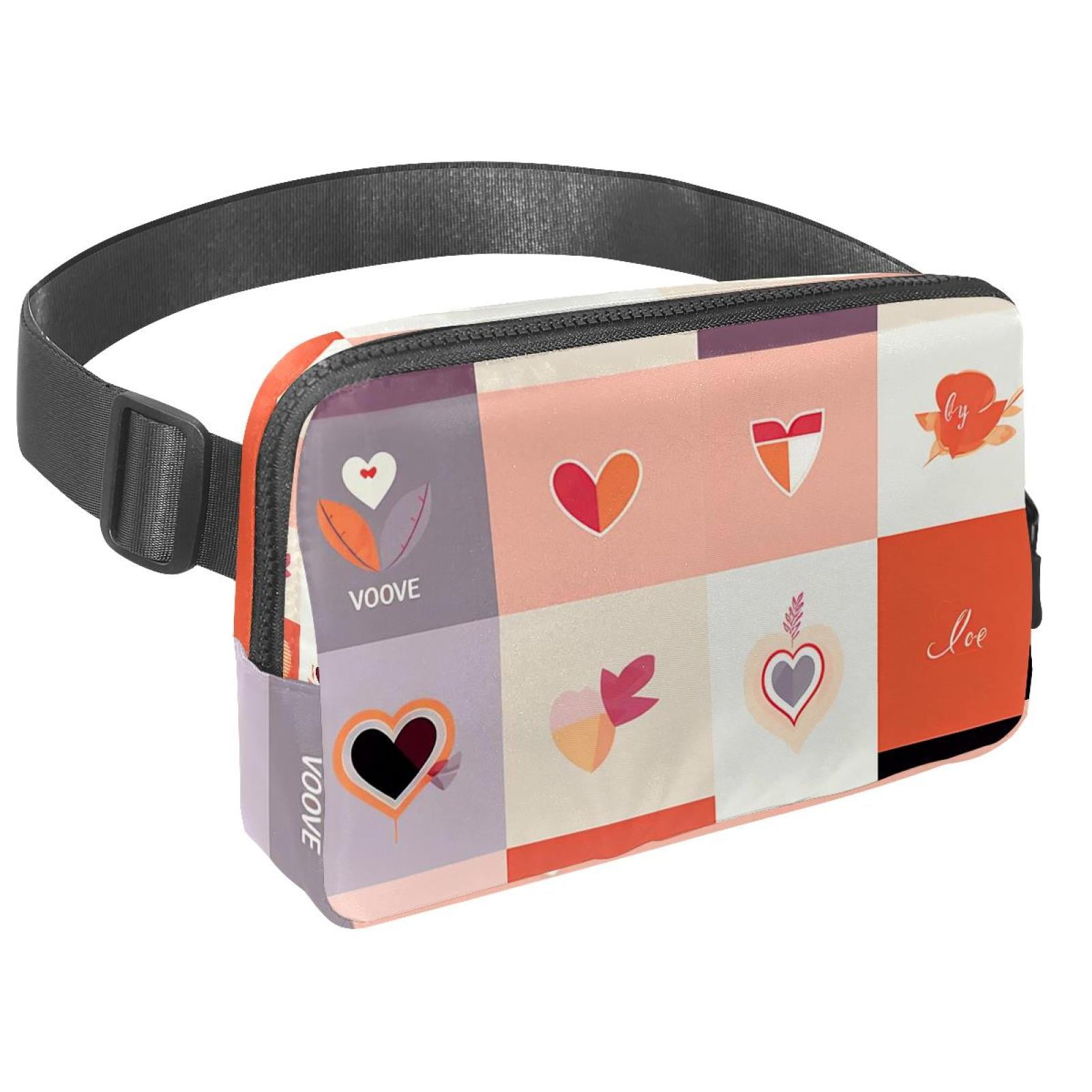 Valentine's Day Money Belt Waist Bag Fanny Pack - Lightweight Adjustable with Extension Strap Unisex