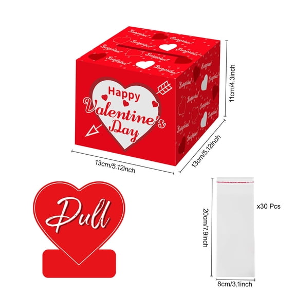 Valentine's Day Money Surprises Bouncing Box,Creative Surprise Cash Box for Holiday Gifts, Paper Material,Easy Assembly for Cash, Messages, and Small Items, Versatile for Special Occasions