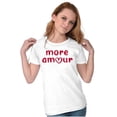 thumbnail image 1 of Valentine's Day More Amour Heart Womens Slim Fit Graphic Tee Brisco Brands S, 1 of 5