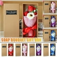 thumbnail image 1 of Valentine's Day Mother's Day Gift for Her Artificial Soap Flower Gift Box Mixed Color 3 Carnation & Rose Bouquet Birthday Graduation Anniversary Wedding Gifts for Women Mom, 1 of 5