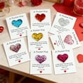 thumbnail image 1 of Valentine’s Day Motivational Blessings Pocket Card with Glitter Heart – Inspirational Mini Card Gift for Holidays, Friends, Family, Coworkers – Compact Sentiment Keepsake, 1 of 4