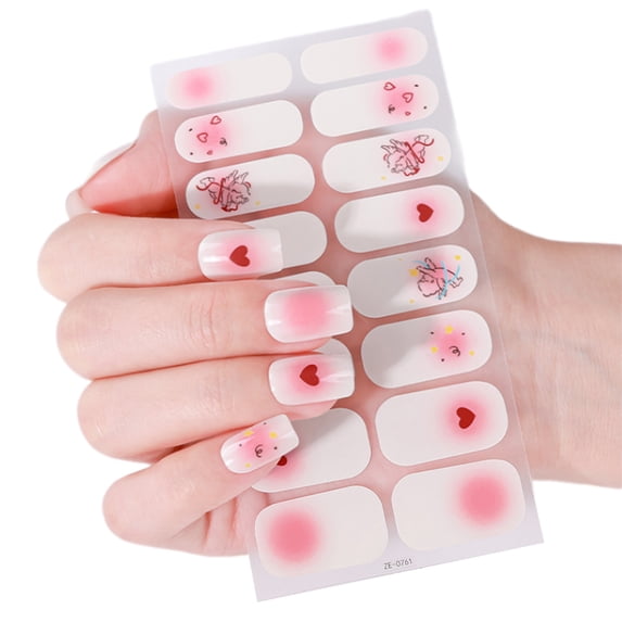 Valentine's Day Nails Wraps Designs Nails Decals Sticker,Adhesive Nails Art Decorations,Full Wraps Nails Polish Strips