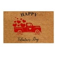 thumbnail image 1 of Valentine's Day Natural Coir Door Mat Heart Pattern Welcome Mat Mother's Day Kitchen Rug Nonslip Washable Entrance Bathroom Doormat for Living Room Bedroom Home Decorations 24 x 16Inch, 1 of 4
