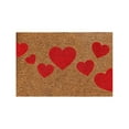 thumbnail image 1 of Valentine's Day Natural Coir Doormat Red Love Heart Welcome Floor Mat Non- Entrance Door Rugs for Indoor Outdoor Home Bathroom Decor, 15.7 x 23.6 Inch,D, 1 of 3