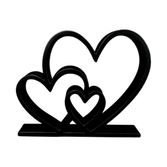 Valentine's Day Nested Heart Statue Decorations, Solid Color Desktop Ornament Romantic Decor for Bedroom, Tabletop, Valentine's Gifts for Her/Him