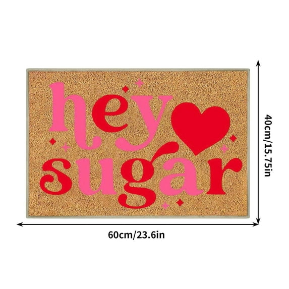 Valentine's Day Non-Slip Doormat, Indoor and Outdoor Entrance Bathroom Floor Carpet for Hallway Kitchen and Front Door with Festive Holiday Design