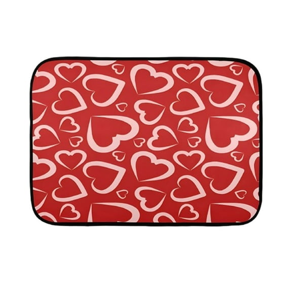 Valentine's Day Non-Slip Kitchen Doormat, Individually Packaged Welcome Mat, Home Decor Floor Rug for Entryway Laundry Room and Indoor Use with Holiday Design