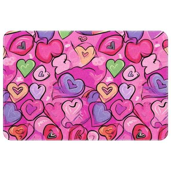 Valentine's Day Non-Slip Machine Washable Polyester Kitchen Mat Indoor Rug Kitchen Rug