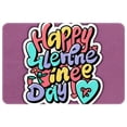 thumbnail image 1 of Valentine's Day Non-Slip Polyester Door Mat Floor Rug, Machine Washable Office Rug, 1 of 6