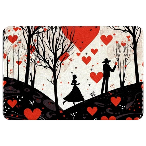 Valentine's Day Non-Slip Polyester Indoor Mat Door Rug Machine Washable Indoor Rugs