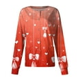 thumbnail image 1 of Valentine's Day Nursing Scrub Jacket - Long Sleeve Button Down Heart Print Professional Medical Uniform with Pockets Vermilion 4XL, 1 of 2