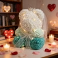 thumbnail image 1 of Valentine's Day Ornament Valentine Rose Teddy Bear, Valentines Table Top Decor, Romantic Decor Wedding Party Decorations(1PCS), 1 of 6