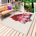 thumbnail image 1 of Valentine's Day Outdoor Rug 3x5 Ft, Non Slip Washable Area Rug, Red Truck Love Heart Roses Rustic Patio Rugs Carpet Runner, Large Floor Mat for Indoor/Outdoor Deck Porch Camping, 1 of 8