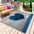 thumbnail image 1 of Valentine's Day Outdoor Rug 4x6 Ft, Non Slip Washable Area Rug, Blue Heart Love Trees Romance Spring Patio Rugs Carpet Runner, Large Floor Mat for Indoor/Outdoor Deck Porch Camping, 1 of 8
