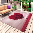 thumbnail image 1 of Valentine's Day Outdoor Rug 5x7 Ft, Non Slip Washable Area Rug, Red Heart Love Trees Romance Spring Patio Rugs Carpet Runner, Large Floor Mat for Indoor/Outdoor Deck Porch Camping, 1 of 8