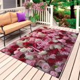 thumbnail image 1 of Valentine's Day Outdoor Rug 6x9 Ft, Non Slip Washable Area Rug, Colorful Roses Floral Romantic Rustic Patio Rugs Carpet Runner, Large Floor Mat for Indoor/Outdoor Deck Porch Camping, 1 of 8