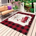 thumbnail image 1 of Valentine's Day Outdoor Rug 6x9 Ft, Non Slip Washable Area Rug, Floral Love Heart Romantic Roses Plaid Patio Rugs Carpet Runner, Large Floor Mat for Indoor/Outdoor Deck Porch Camping, 1 of 8