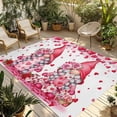 thumbnail image 1 of Valentine's Day Outdoor Rug for Patio/Deck/Porch, Non-Slip Large Area Rug 4 x 6 Ft, Pink Love Gnomes Roses Romantic White Indoor Outdoor Rugs Washable Area Rugs, Reversible Camping Rug Carpet Runner, 1 of 8