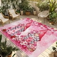 thumbnail image 1 of Valentine's Day Outdoor Rug for Patio/Deck/Porch, Non-Slip Large Area Rug 5 x 7 Ft, Watercolor Gnomes Roses Love Romantic Indoor Outdoor Rugs Washable Area Rugs, Reversible Camping Rug Carpet Runner, 1 of 8