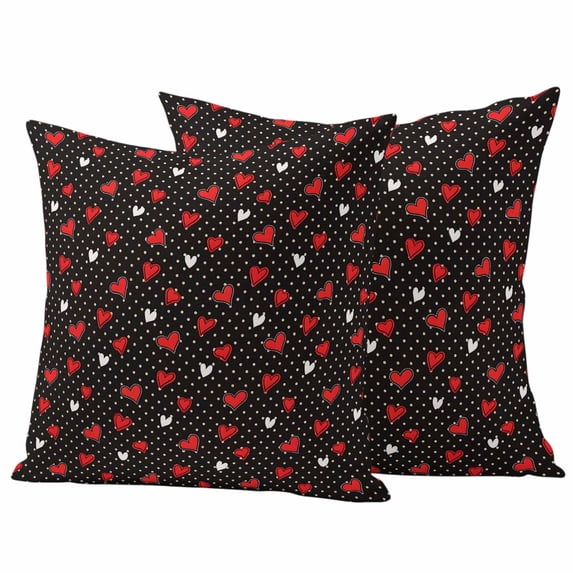 Valentine's Day Outdoor Waterproof Pillow Covers, Romantic Love Heart Modern Abstract Art Decorative Square Throw Pillowcase Sofa Cushion Sham for Patio/Couch/Chair, 20"x20" 2 Pack