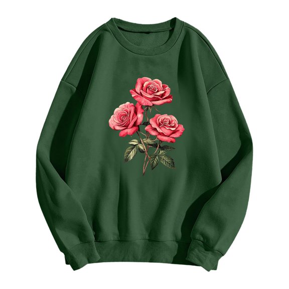 Valentine's Day Oversized Sweatshirt Women Lover Heart Graphic Shirts Fashion Casual Print Long Sleeve Loose Crewneck Gifts Clothes Tops