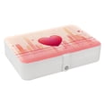 thumbnail image 1 of Valentine's Day PU Leather Jewelry Box Display Case with Removable Compartment and Bracelet Holder - Portable Storage Container, 1 of 6