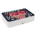 thumbnail image 1 of Valentine's Day PU Leather Jewelry Box Necklace Organizer with Removable Compartment and Storage Box - Portable Beauty Organizer, 1 of 6