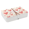 thumbnail image 1 of Valentine's Day PU Leather Jewelry Display Box with Removable Compartment, Portable Necklace and Bracelet Holder, 1 of 6