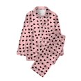 thumbnail image 1 of Valentine's Day Pajamas Sets for Women Cotton Button Down Pj Set Cute Heart Print Nightwear Soft Pj Lounge Sets, 1 of 4