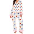 thumbnail image 1 of Valentine's Day Pajamas for Women Set Fall Fashion Must Have Womens Pajama Sets V Neck Fitness Pj Set Long Sleeve Matching Pjs for Couples White, 1 of 4