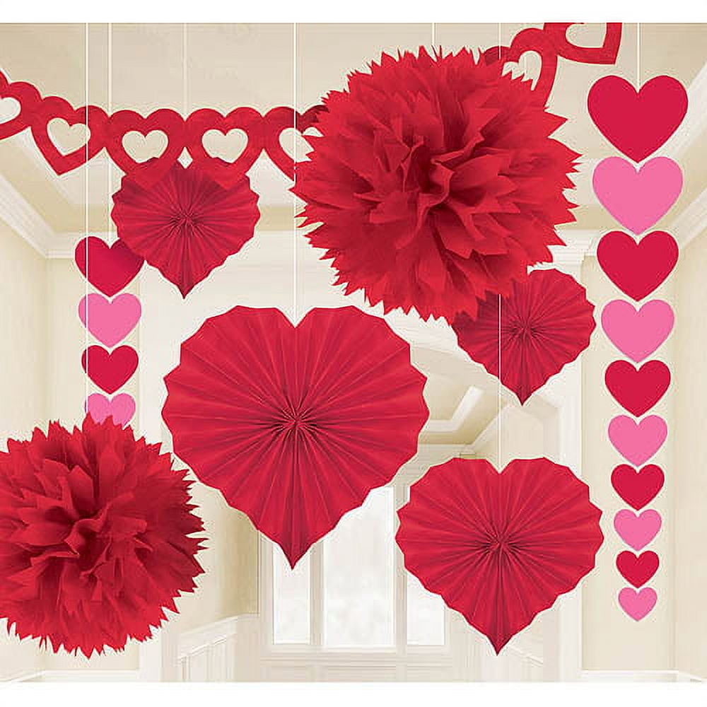 Valentine's Day Paper Decorating Kit, 9pc - Walmart.com