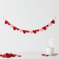 thumbnail image 1 of Valentine's Day Party Decorations Heart-Shaped Garland Set Sweet Love Banners for Bridal Shower Wedding Reception Window Doorway Decor Red, 1 of 6