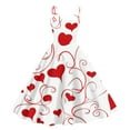 thumbnail image 1 of Valentine's Day Party Dress For Women 2026 Spring Summer Casual Swing A Line Sleeveless Dress Red 2XL, 1 of 4