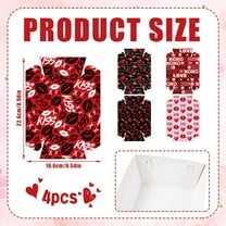 Valentine's Day Party Supplies Paper Food Tray Disposable Love Heart Lips Kiss Pepper Nacho Boats Snack Serving Trays for Wedding Birthday Party Decorations Supplies